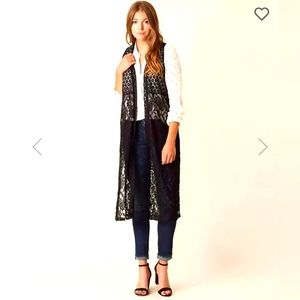 NWOT Daytrip long lace duster size Small